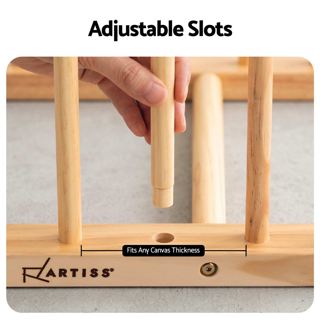 Wooden Art Drying & Canvas Storage Rack with Caster Wheels for Studio,Galleries,Classroom