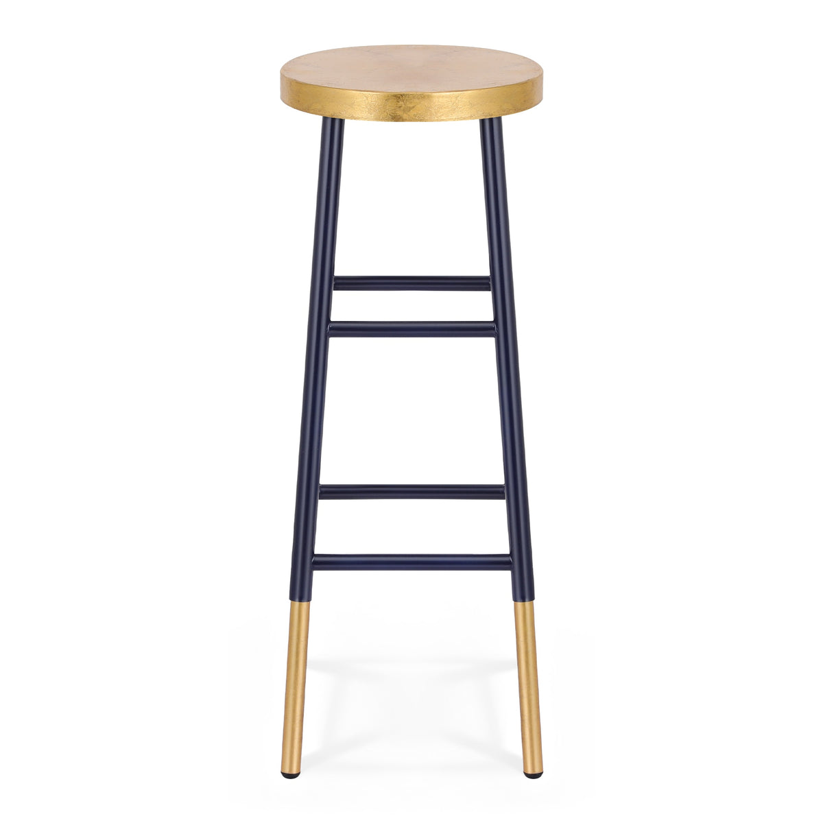Bar Stools Metal Gold Navy
