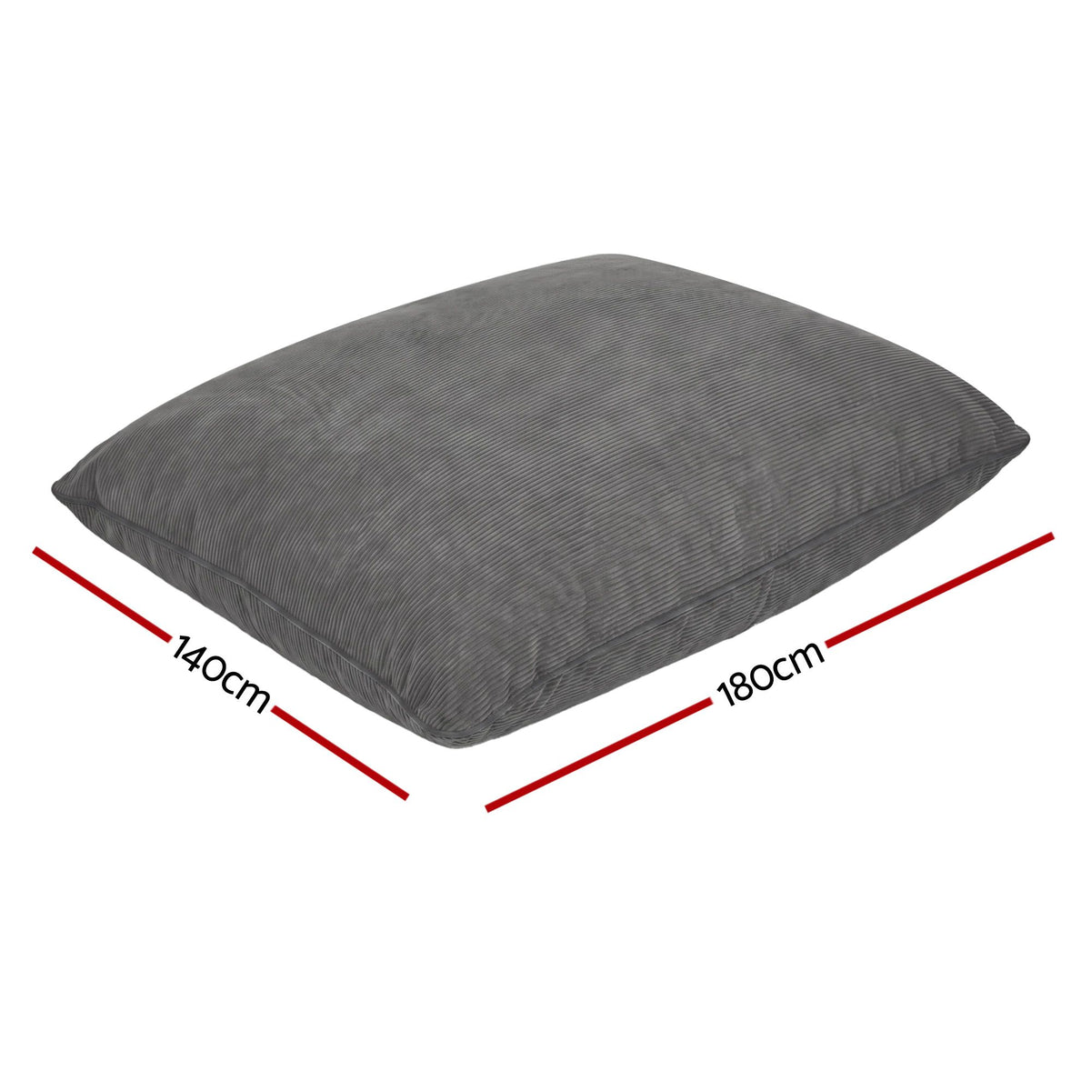 3 in 1 Bean Bag Chair Cover (No Filler) Convertible Bean Bag for Adults, Corduroy Stuffed