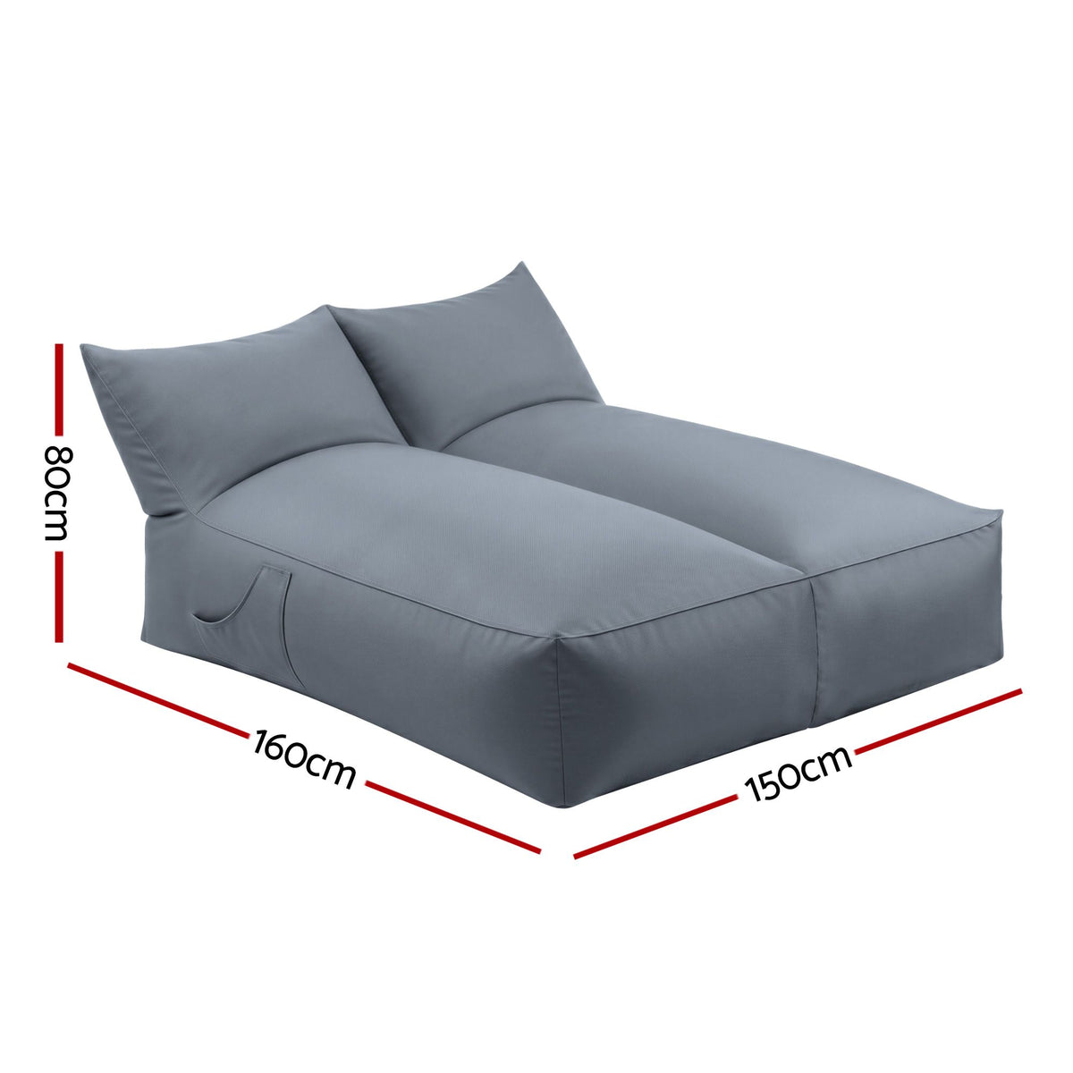 Outdoor Bean Bag Chair Cover (No Filler) 2 Seater Beanbag Lounge Sofacover Adults