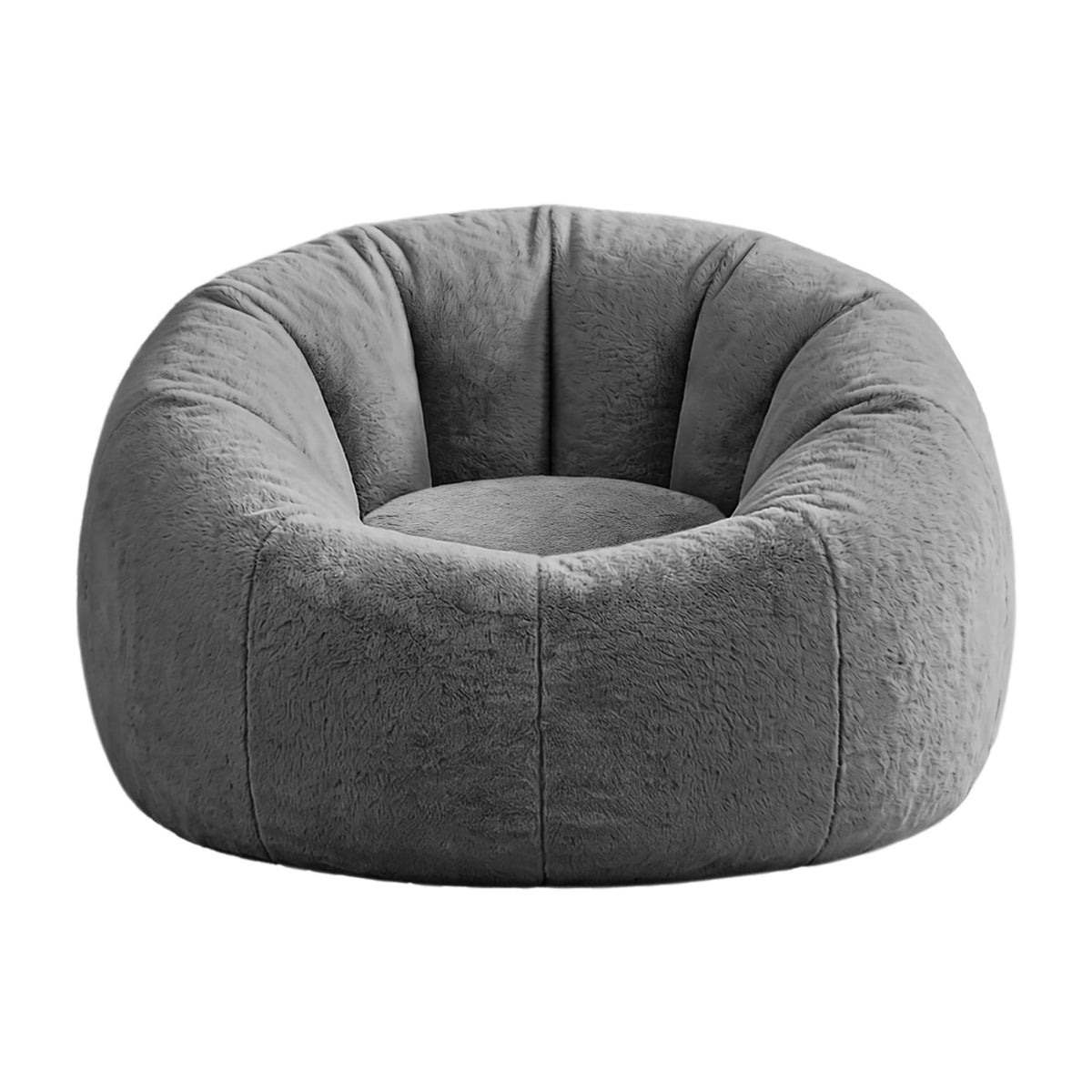 Bean Bag Chair Cover (No Filler) Soft Faux Fur Beanbag Cover Large Round Stuffed Animal