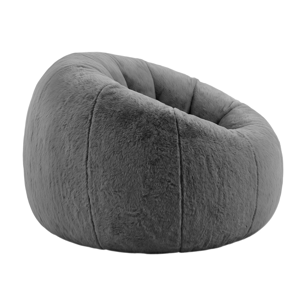 Bean Bag Chair Cover (No Filler) Soft Faux Fur Beanbag Cover Large Round Stuffed Animal