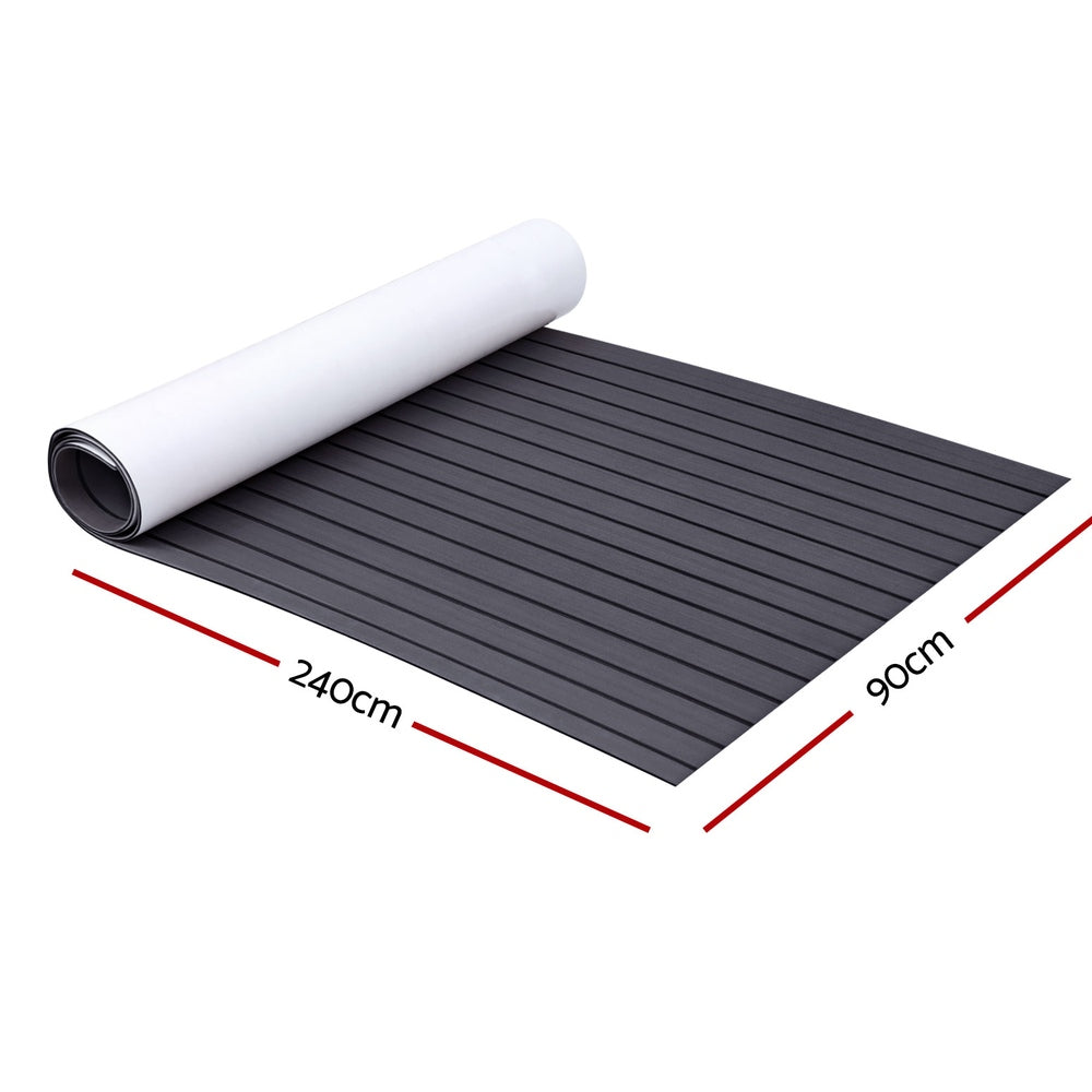 EVA Foam Boat Flooring Decking Mat 240x90cm 6mm Dark Grey