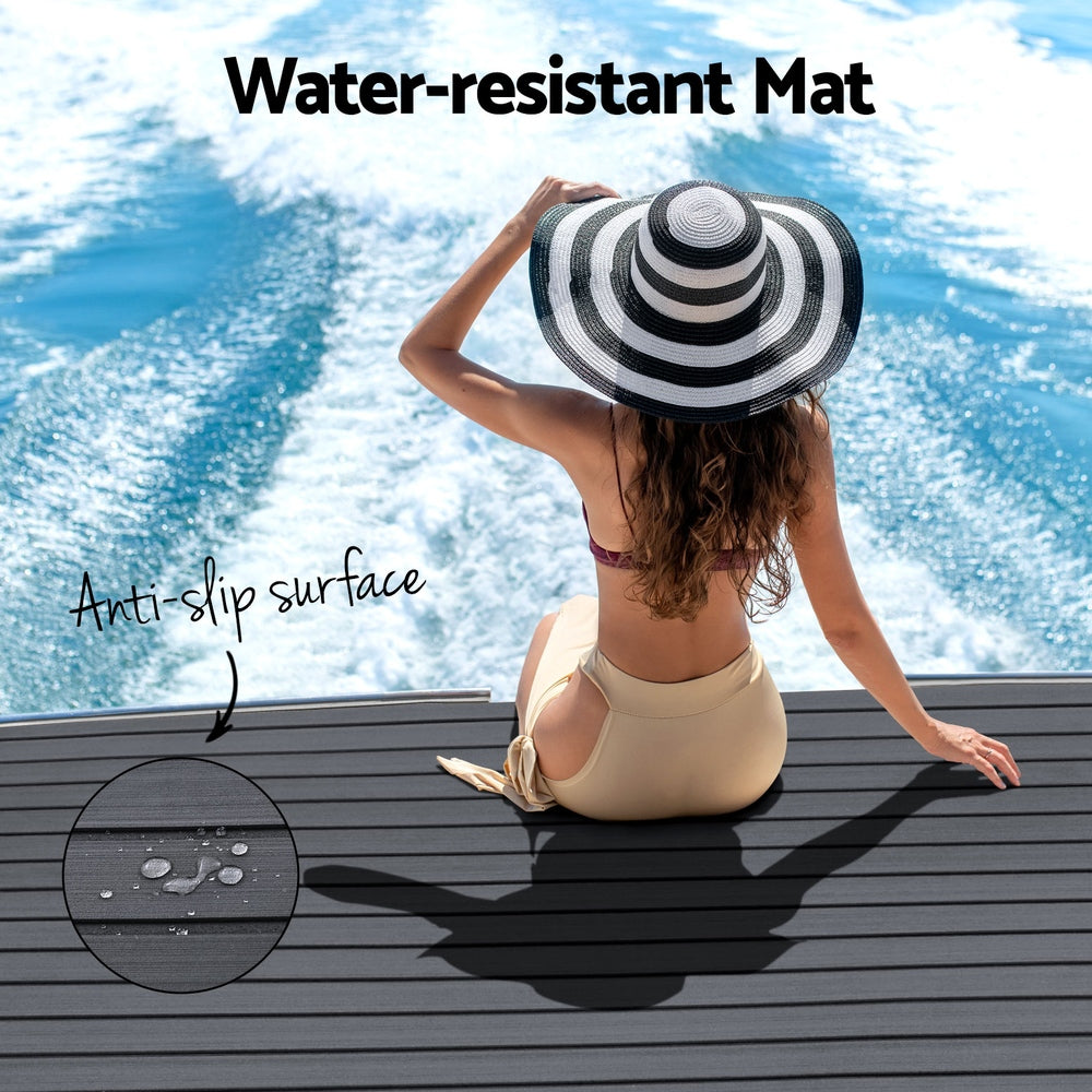 EVA Foam Boat Flooring Decking Mat 240x90cm 6mm Dark Grey
