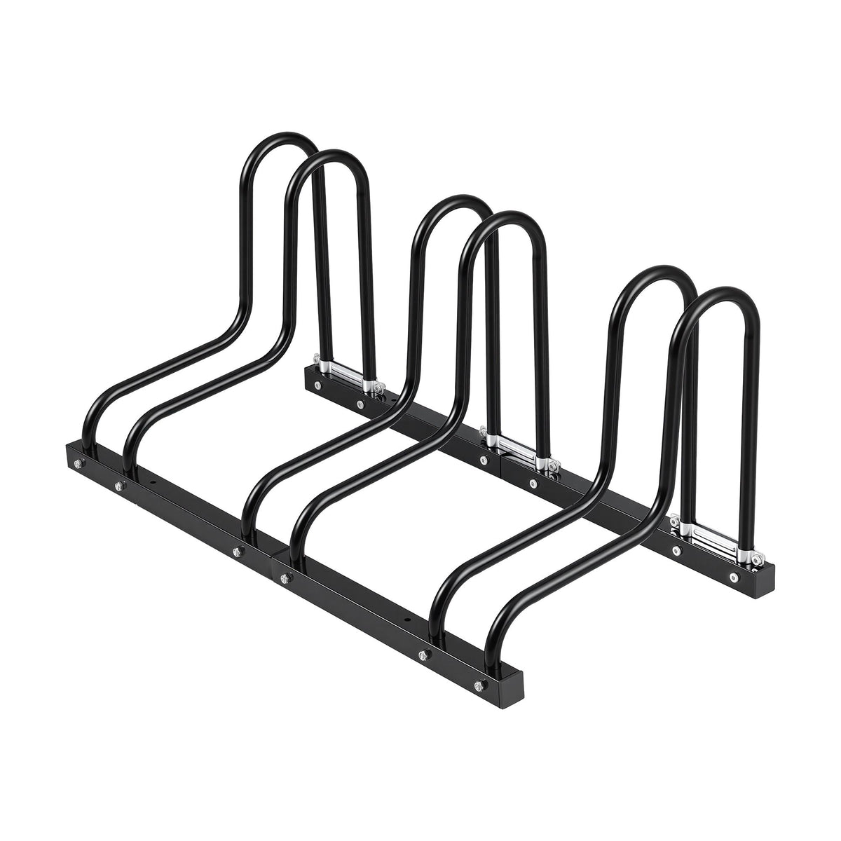 3 Bike Floor Stand Rack Fits 20"-29" MTB Tires for Garage Storage