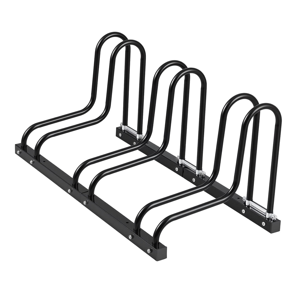 3 Bike Floor Stand Rack Fits 20"-29" MTB Tires for Garage Storage