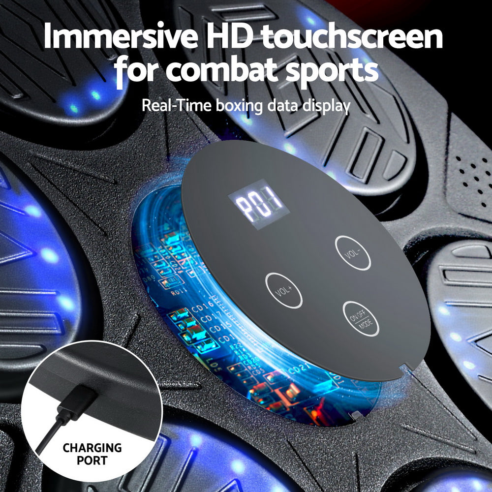 Music Boxing Machine Bluetooth Wall-Mounted Punch Target with LED Display & Gloves