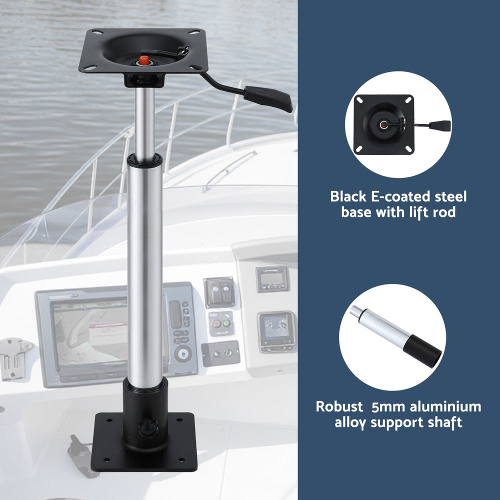 Boat Seat Pedestal 55 - 75cm Adjustable Gas Lift 360 Degrees Swivel