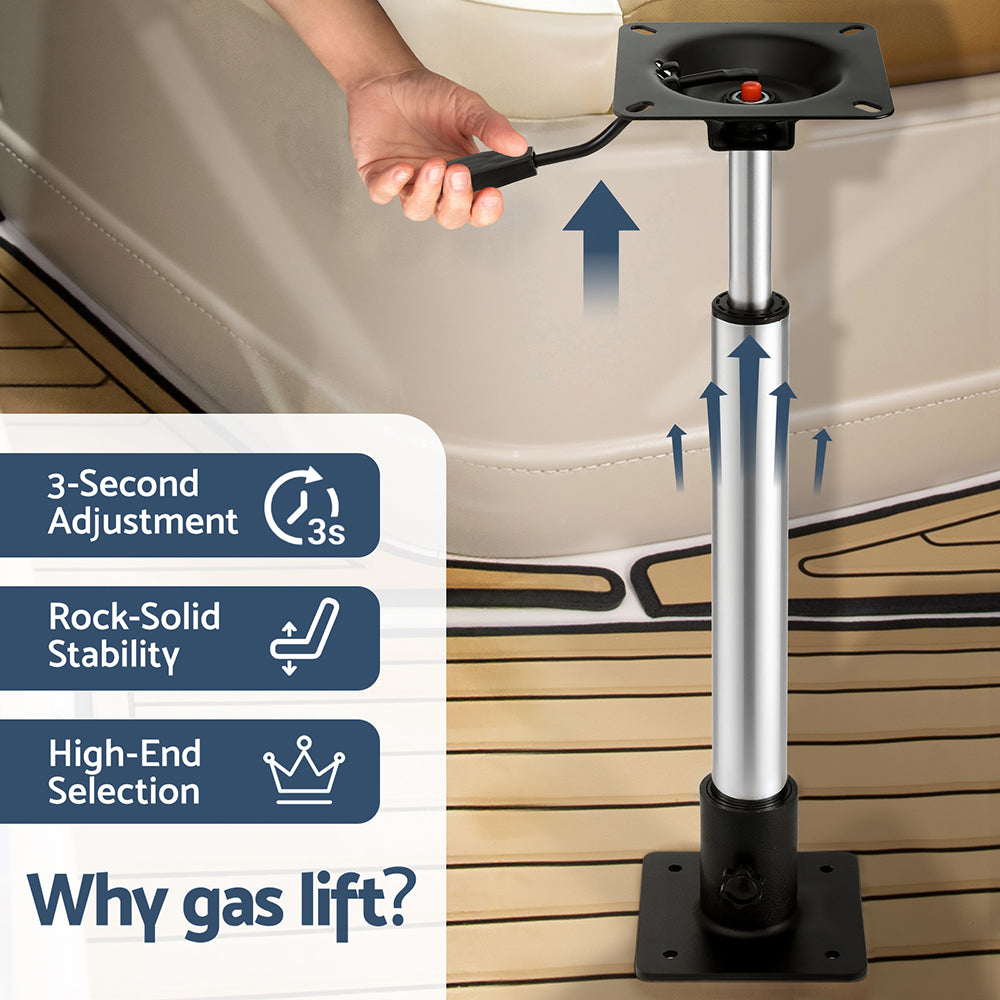 Boat Seat Pedestal 55 - 75cm Adjustable Gas Lift 360 Degrees Swivel