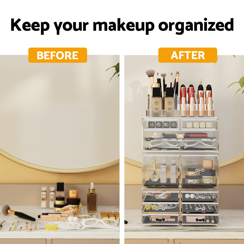 Makeup Organizer Acrylic Cosmetic Organizer Storage Box Jewellery Holder