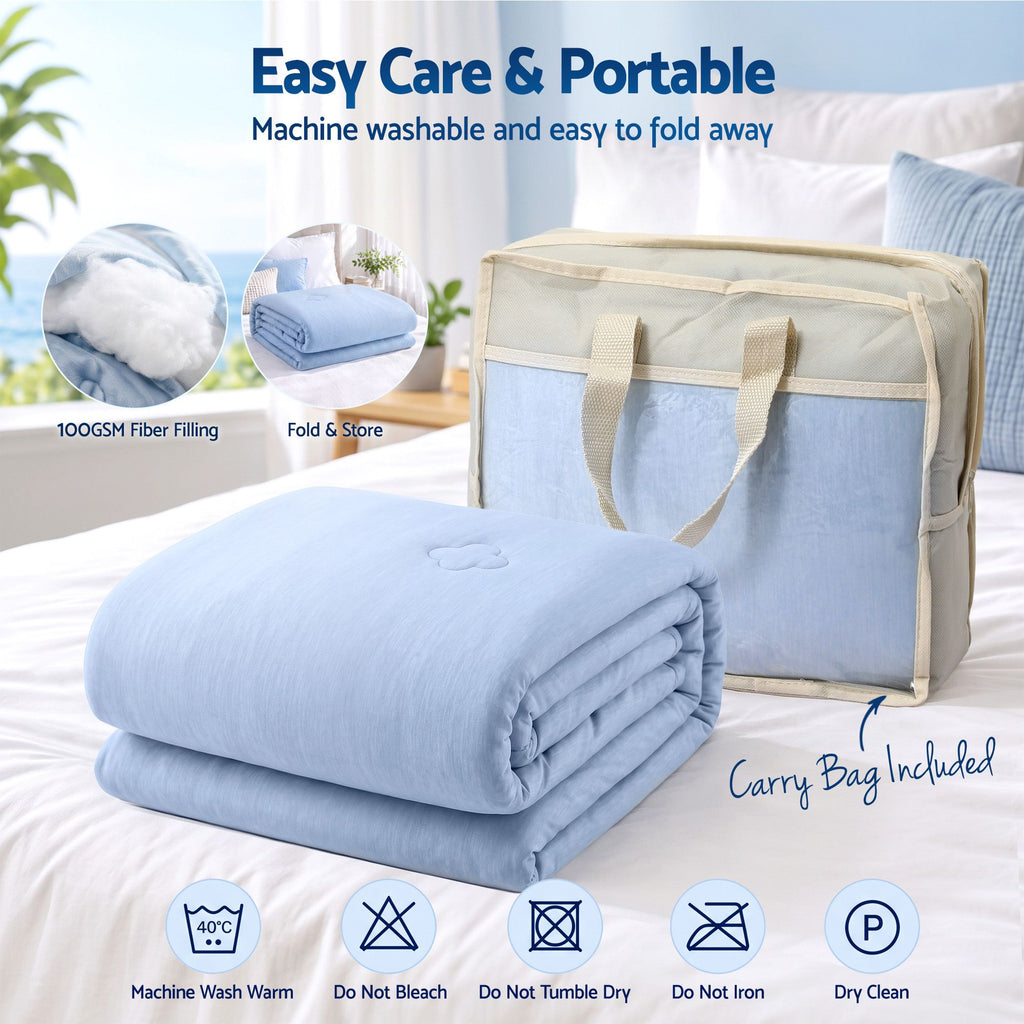 Cooling Blanket Double 180 x 210cm Summer Quilt Lightweight Hot Sleepers
