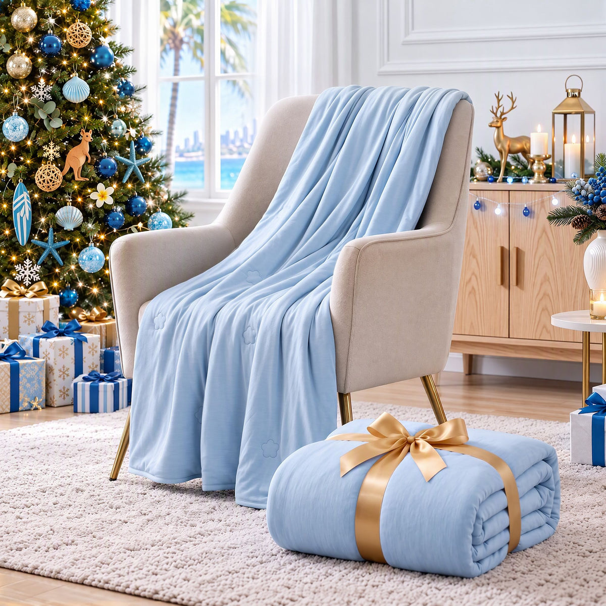 Cooling Blanket 210cm x 210cm Queen Summer Quilt Sleepers Double Sided
