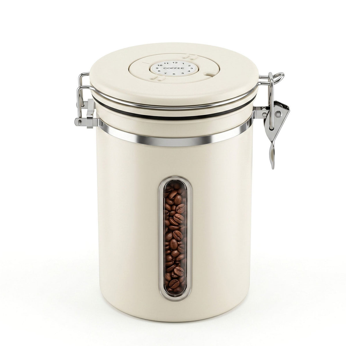 1.8L Stainless Steel Coffee Bean Storage Container Coffee Canister