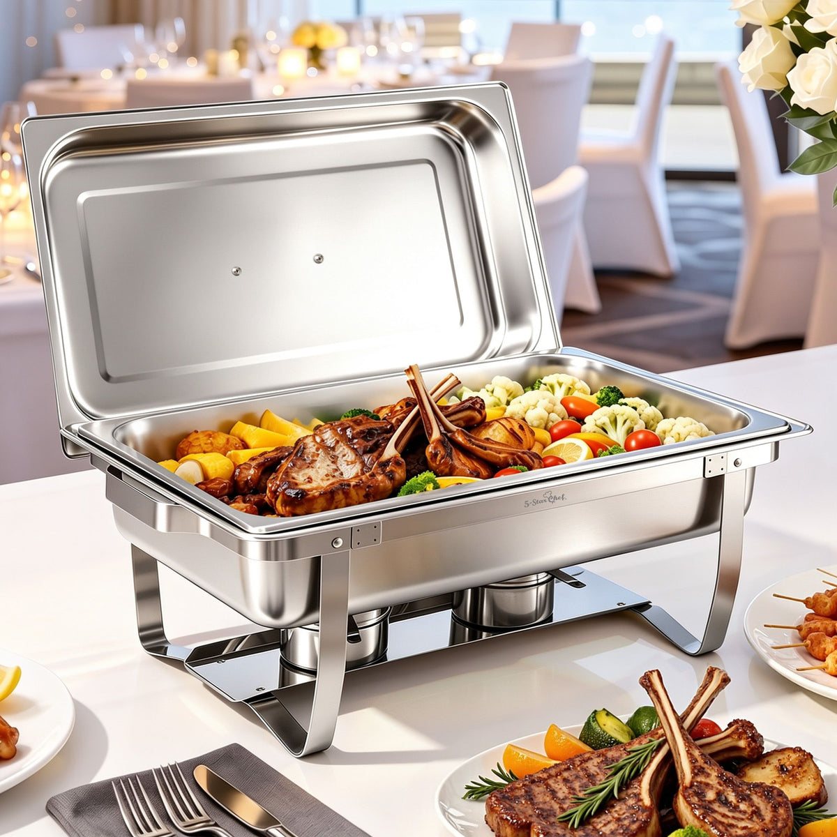 Chafing Dish 9L 1-Pan Buffet Warmer Food Warmer Catering Server
