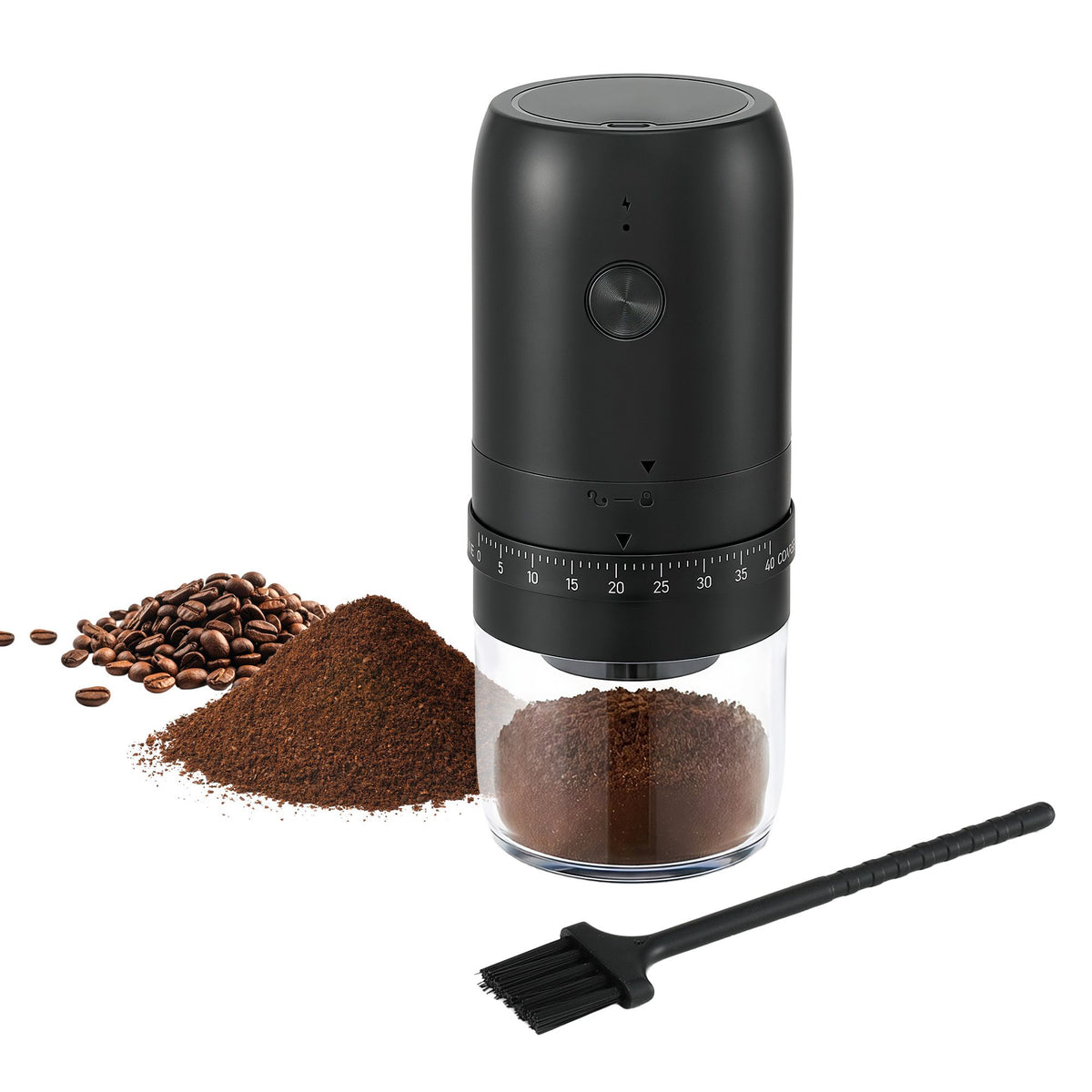 Electric Coffee Grinder USB-C Rechargeable Portable Coffee Bean Grinder with 40 Precise