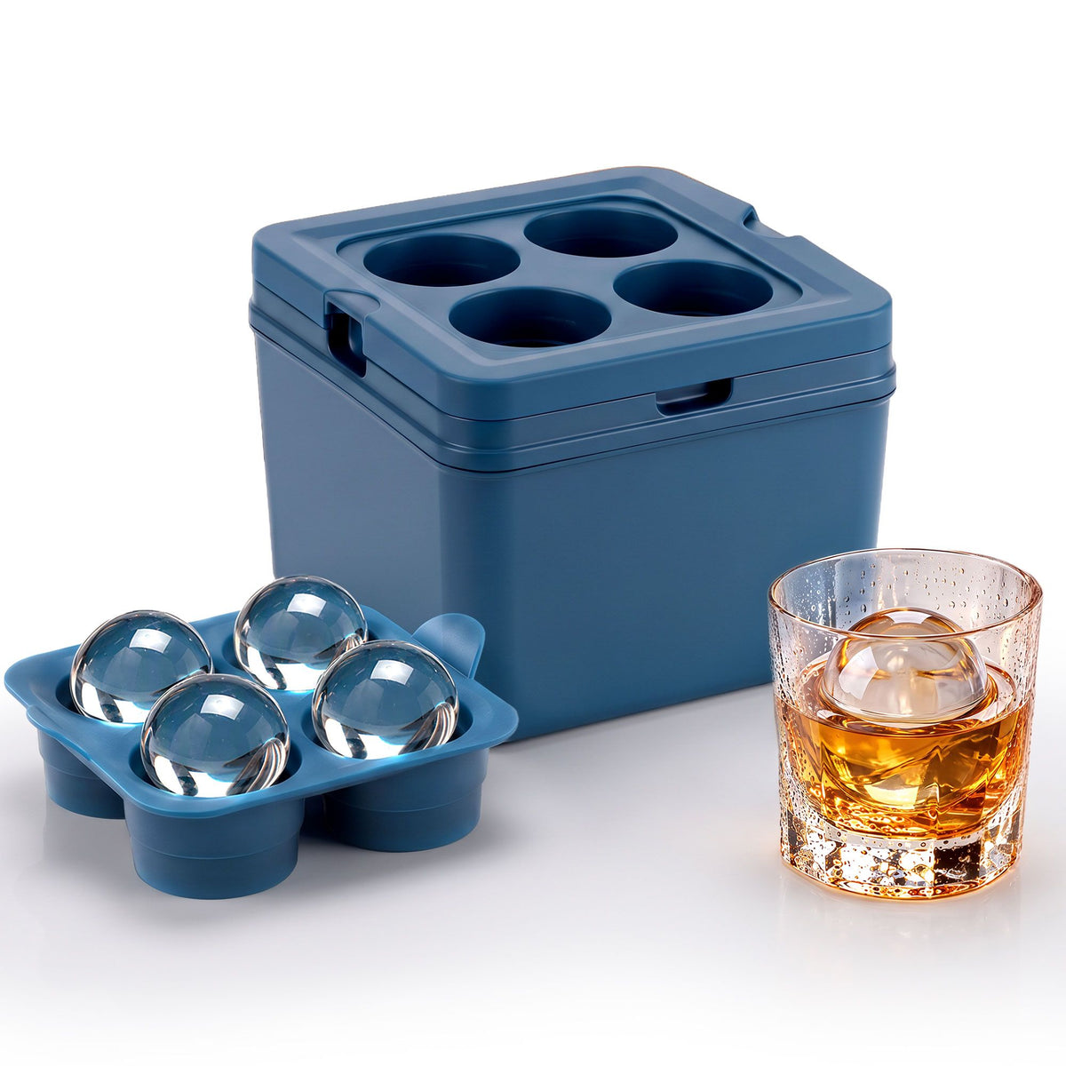 5cm Clear Ice Mold Large Sphere Ice Ball Tray for Whiskey
