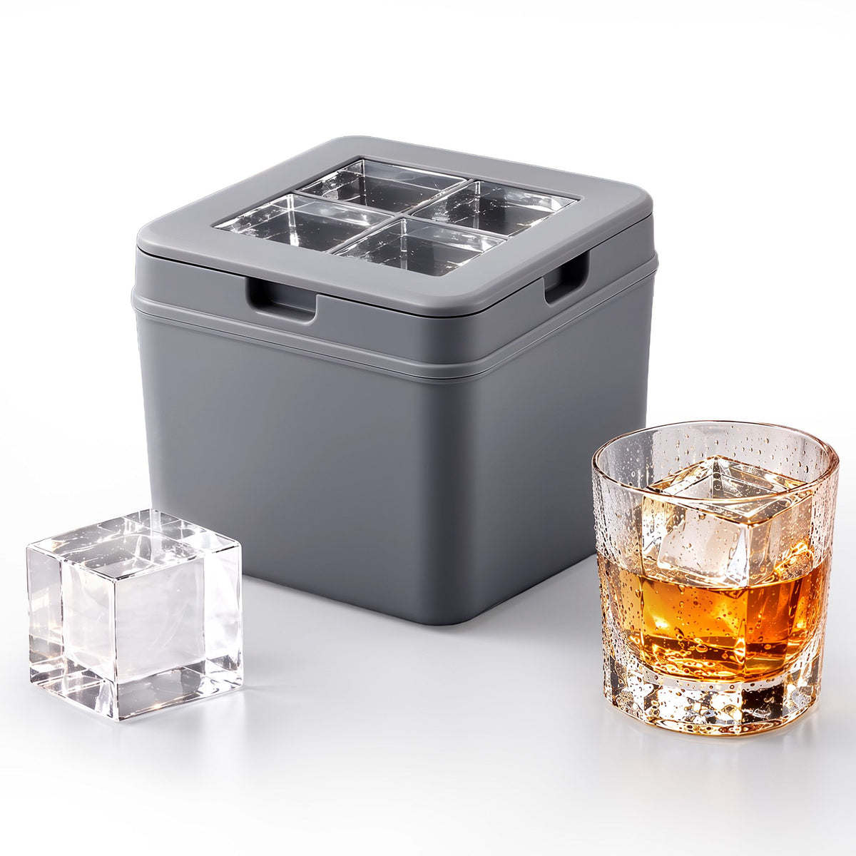 5cm Clear Ice Mold Whiskey Large Square Ice Cube Tray