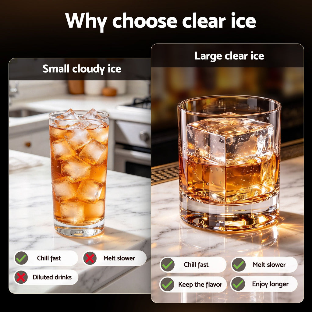 5cm Clear Ice Mold Whiskey Large Square Ice Cube Tray