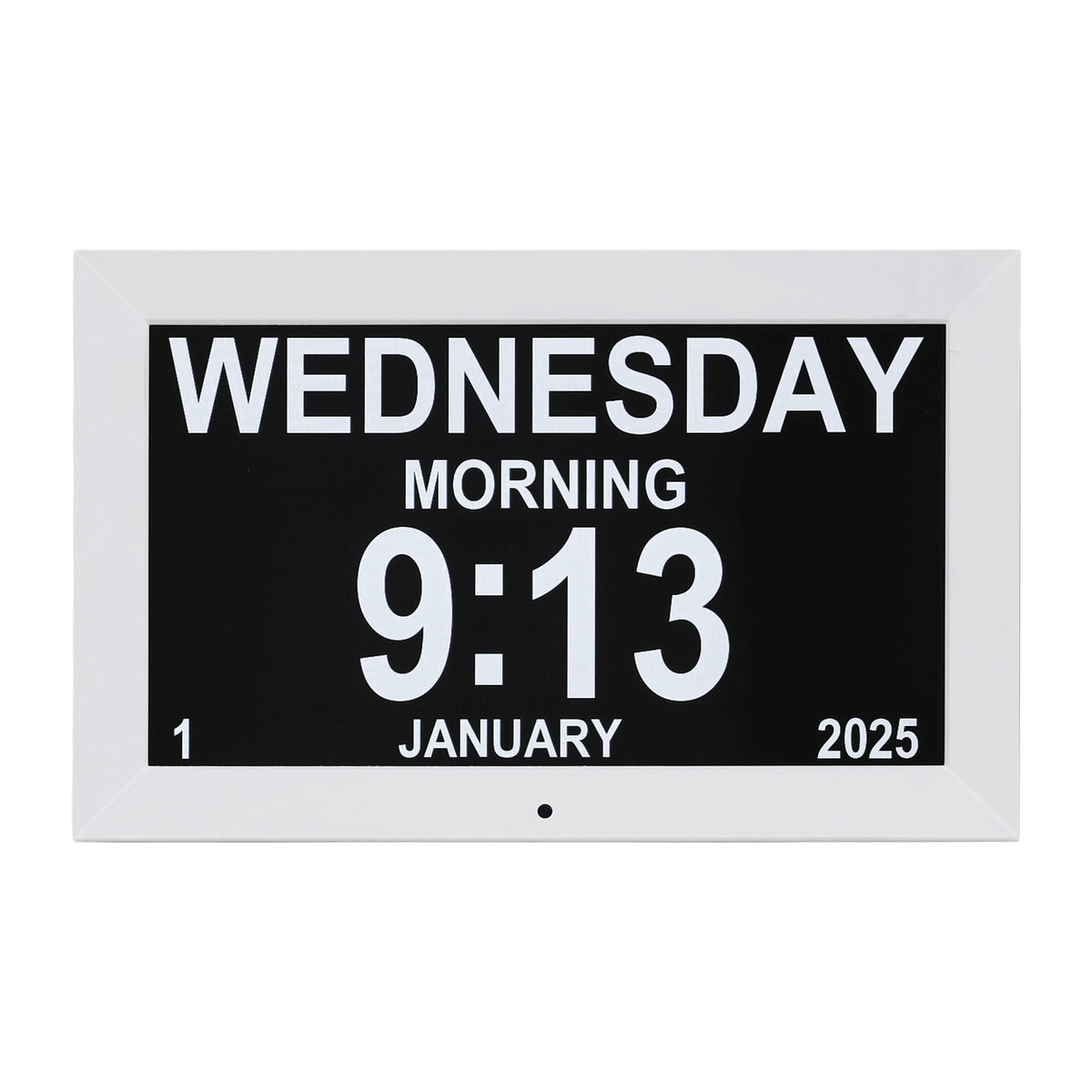 10" Digital Day Clock Alarm Calendar Dementia Date Week Desk Clocks White