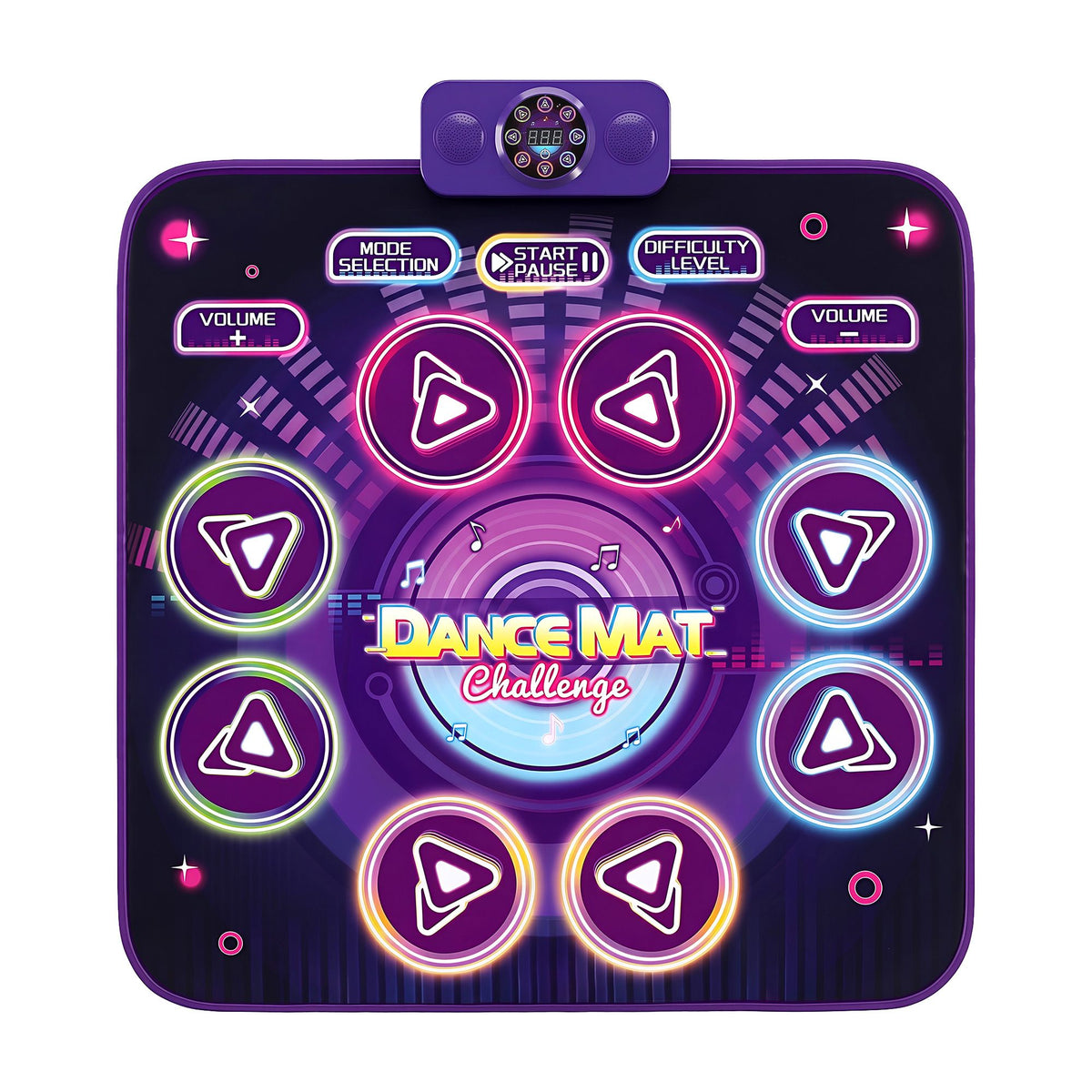 Dance Mat Toy for Kids Age 3-12 Electronic Dance Pad with Bluetooth 4 Game Modes Purple