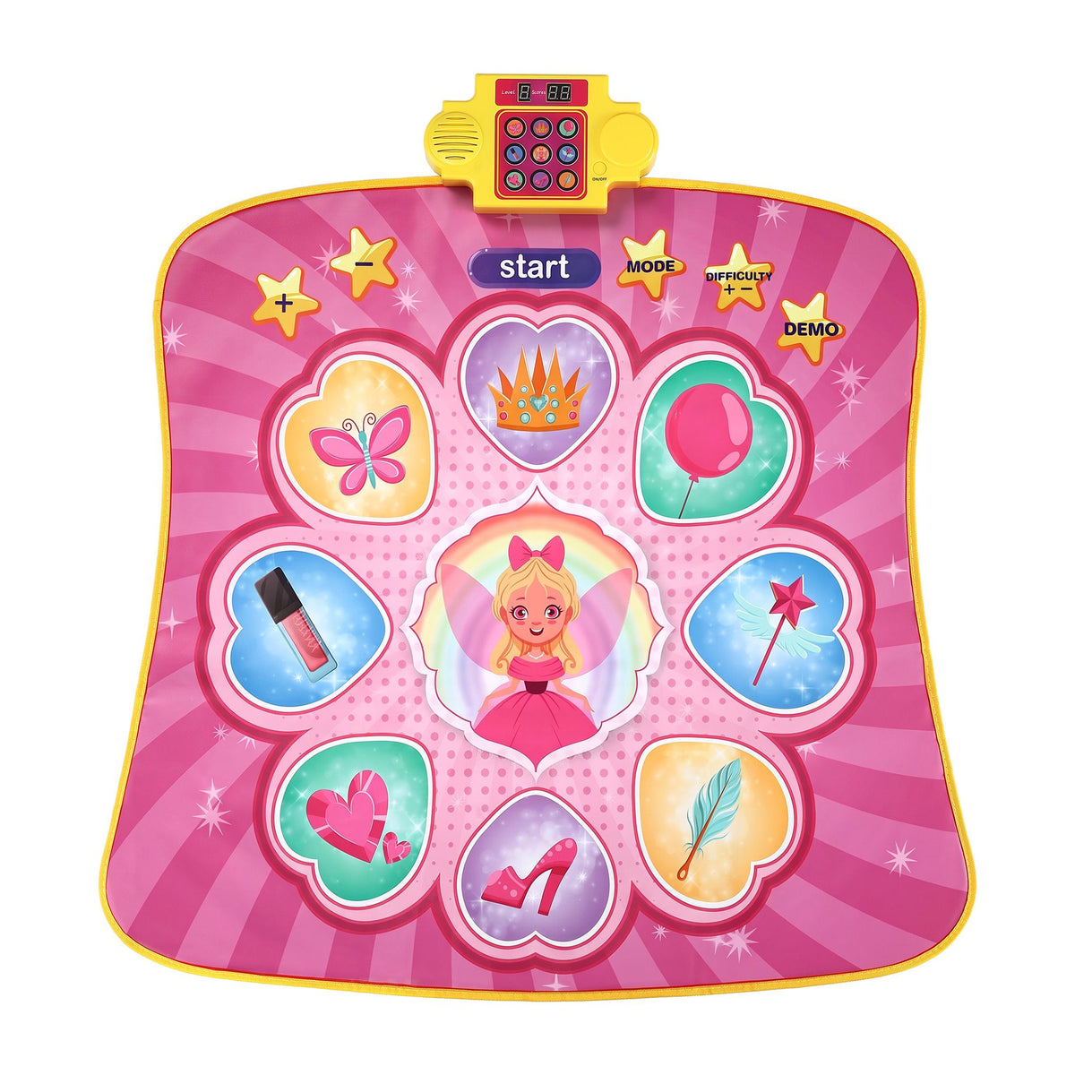 Dance Mat for Kids Age 3-12 Electronic Dance Game Pad Toy with 3 Game Modes, Pink