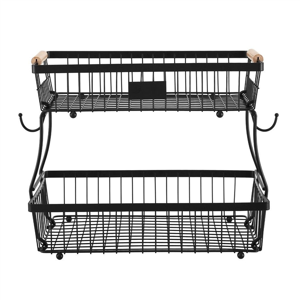 2 Tier Fruit Basket Bowl Detachable Kitchen Food Storage Stand