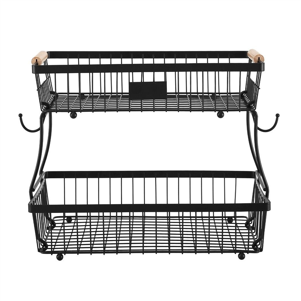 2 Tier Fruit Basket Bowl Detachable Kitchen Food Storage Stand