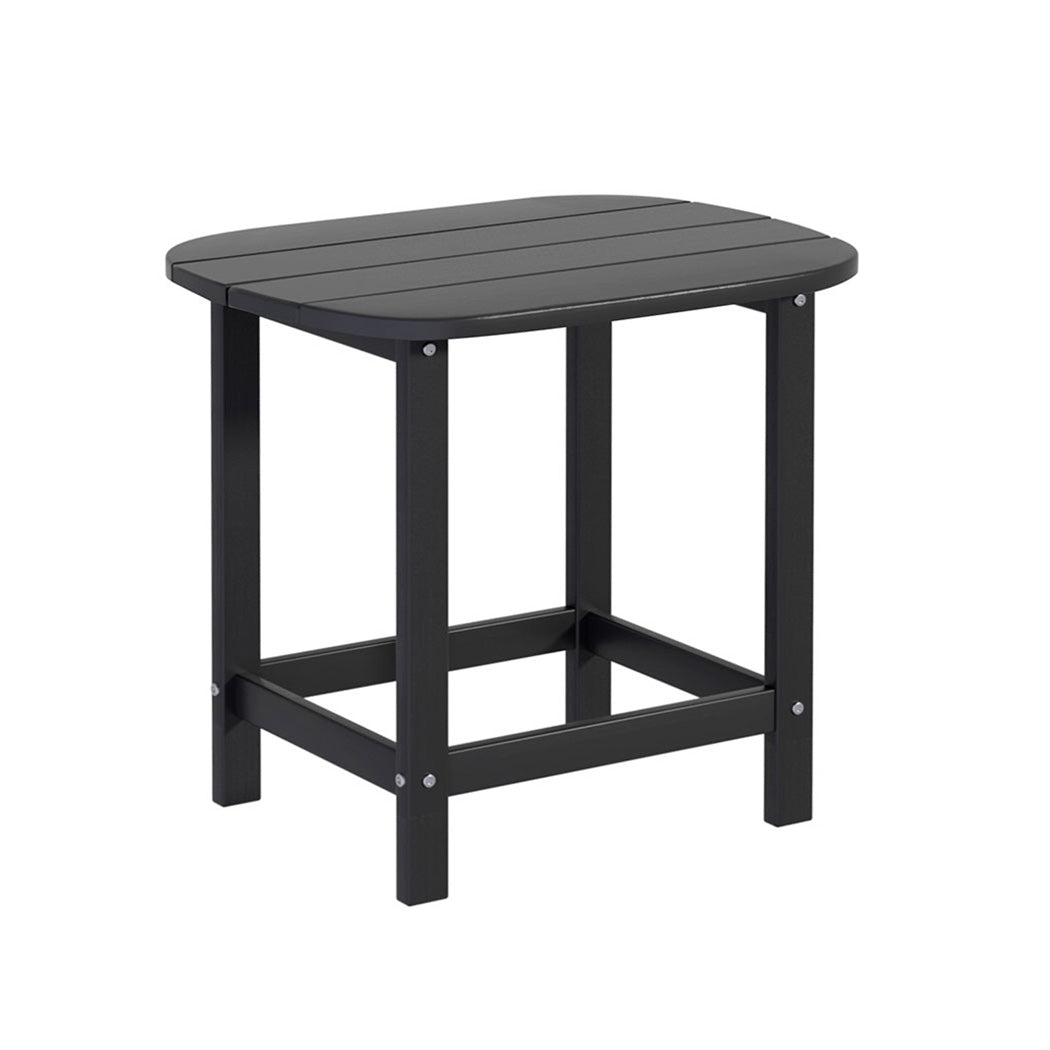 Outdoor Coffee Side Table HDPE Desk Patio Furniture Camping Garden Black