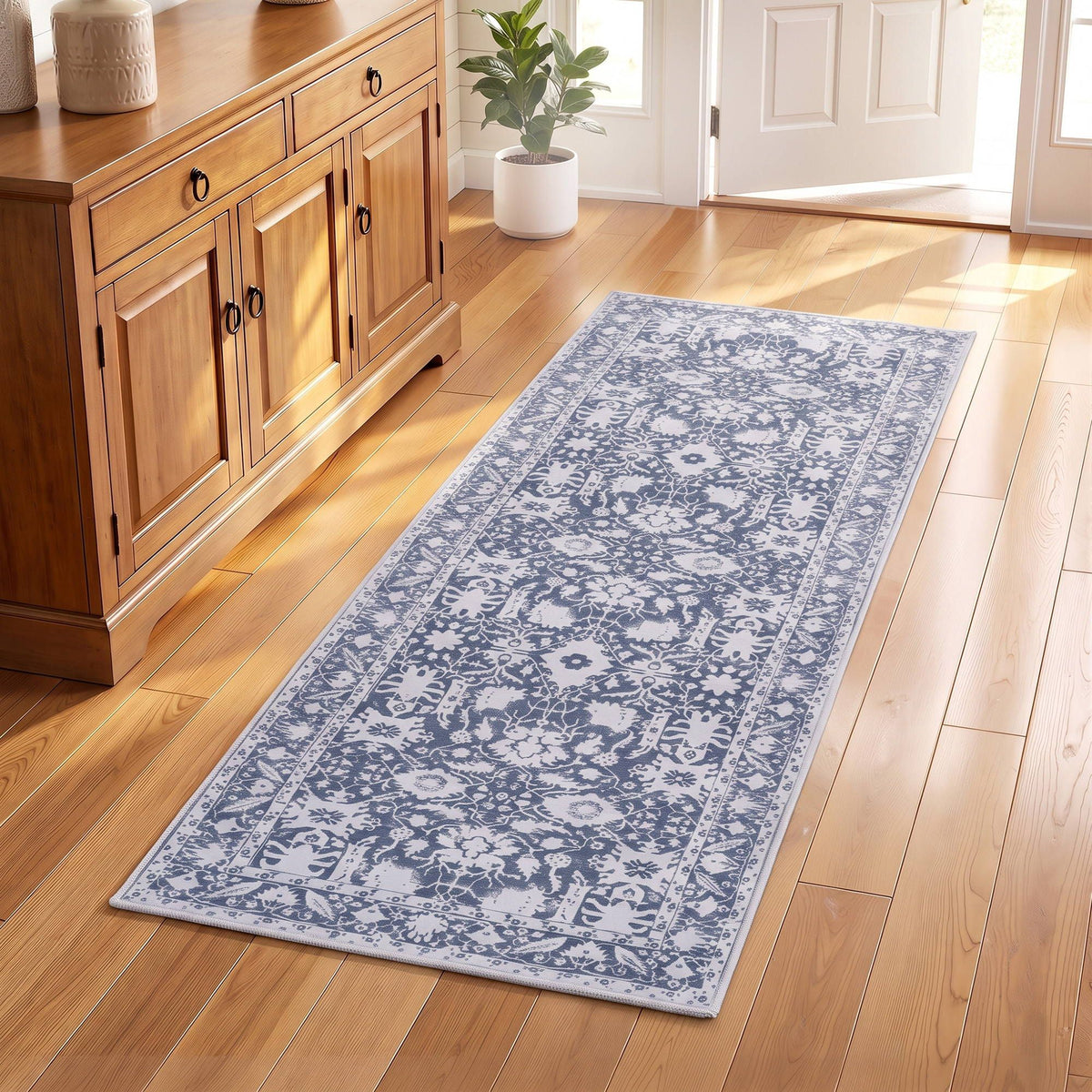 60 x 180 cm Runner Rugs for Hallway Bedroom Pad-Free Dense Dot Backing Stops Slipping &