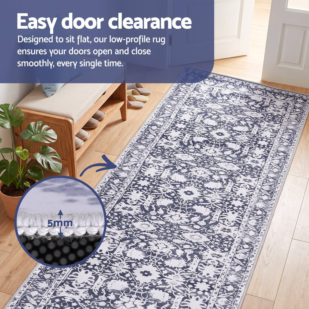 60 x 180 cm Runner Rugs for Hallway Bedroom Pad-Free Dense Dot Backing Stops Slipping &