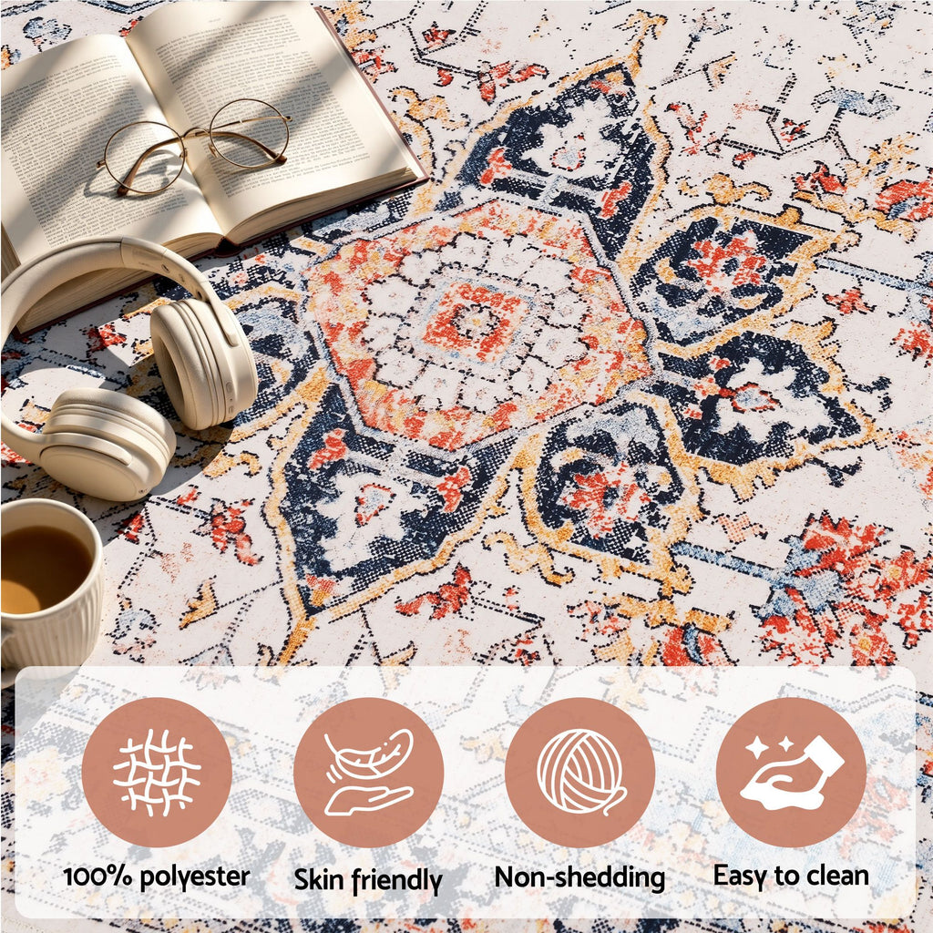 80 x 180 cm Runner Rugs For Living Room No Heavy Rubber Crease-Free Foldable Design For