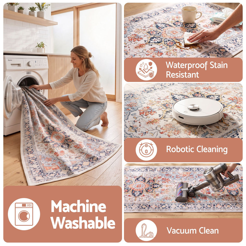 80 x 180 cm Runner Rugs For Living Room No Heavy Rubber Crease-Free Foldable Design For