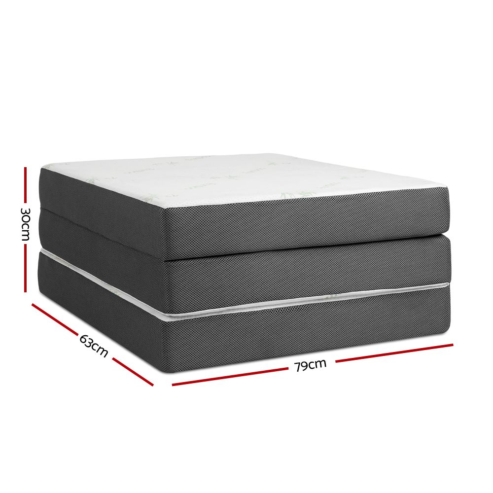 Foldable Mattress Folding Foam Single Bamboo
