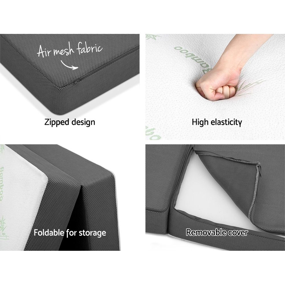 Foldable Mattress Folding Foam Single Bamboo