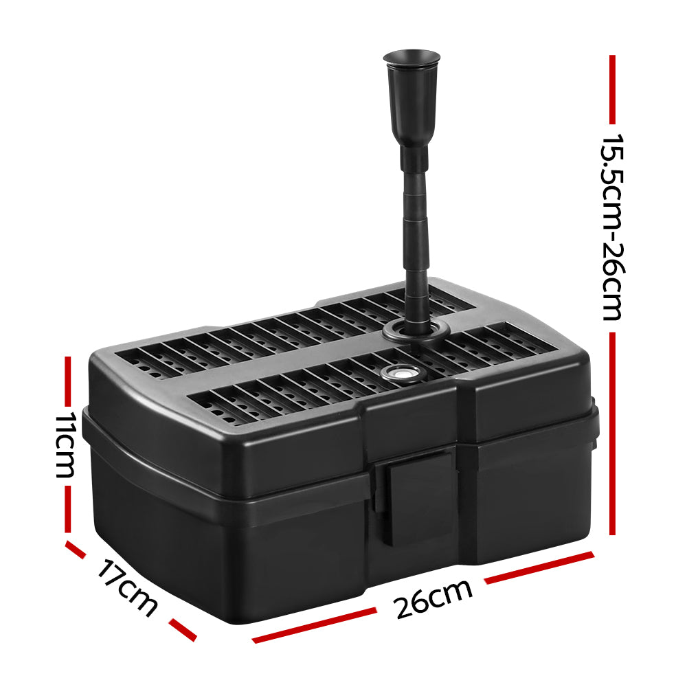 Solar Pond Pump Water Fountain Filter Box Submersible Outdoor Pool 6.6FT