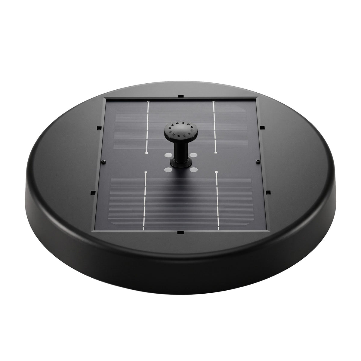 Solar Fountain Pumps Bird Bath Battery Backup LED Remote Black 27cm