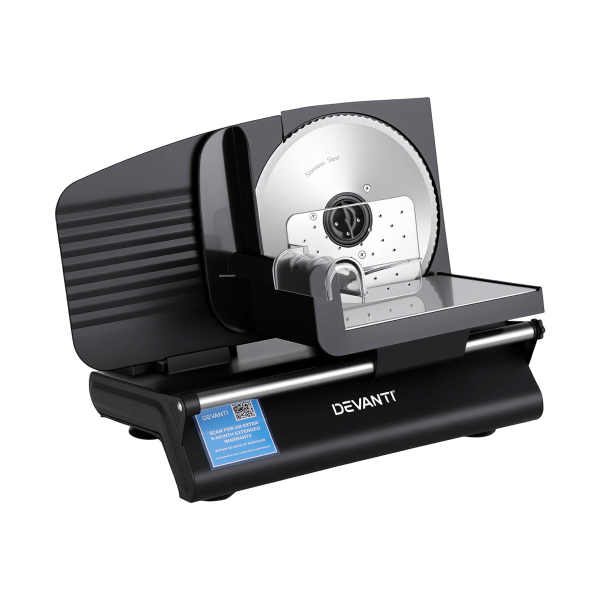 Meat Slicer Bread Vegetable, 200W Power 0-15mm Adjustable Easy Clean Stable Stainless