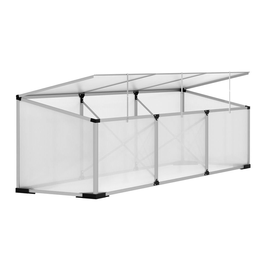 Greenhouse 180x50x50CM Cold Frame Plant Grow Aluminium Polycarbonate Green House