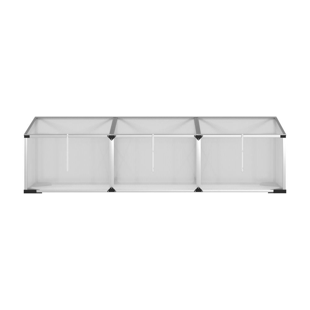 Greenhouse 180x50x50CM Cold Frame Plant Grow Aluminium Polycarbonate Green House