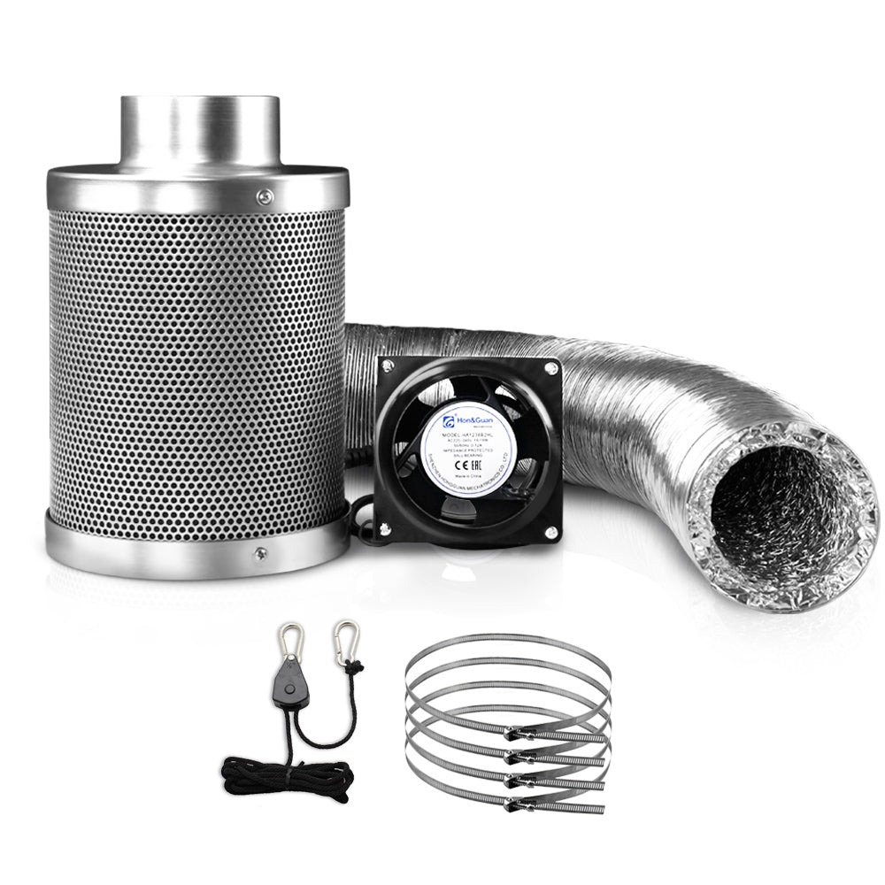 4"Ventilation Kit Fan Hydroponics Grow Tent Kit Carbon Filter Duct,4"Ventilation Kit Fan