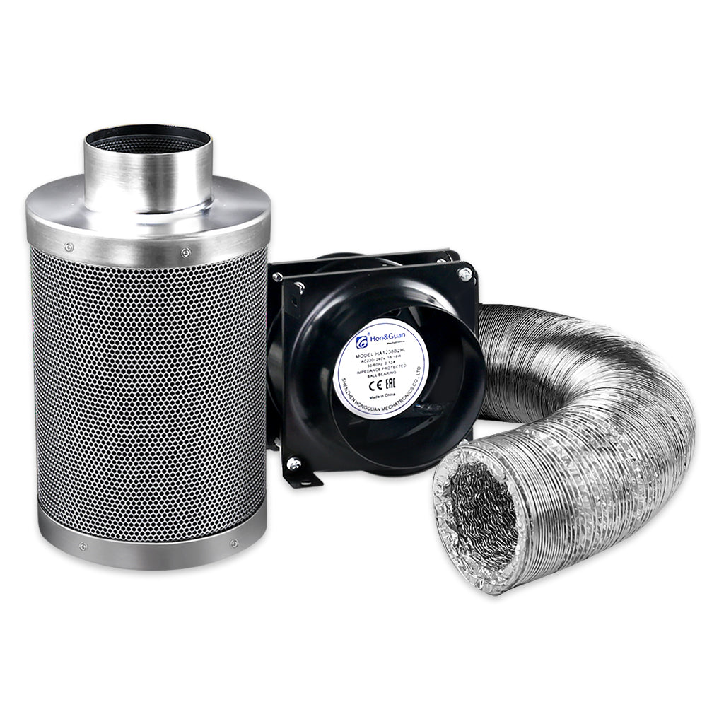 4"Ventilation Kit Fan Hydroponics Grow Tent Kit Carbon Filter Duct,4"Ventilation Kit Fan