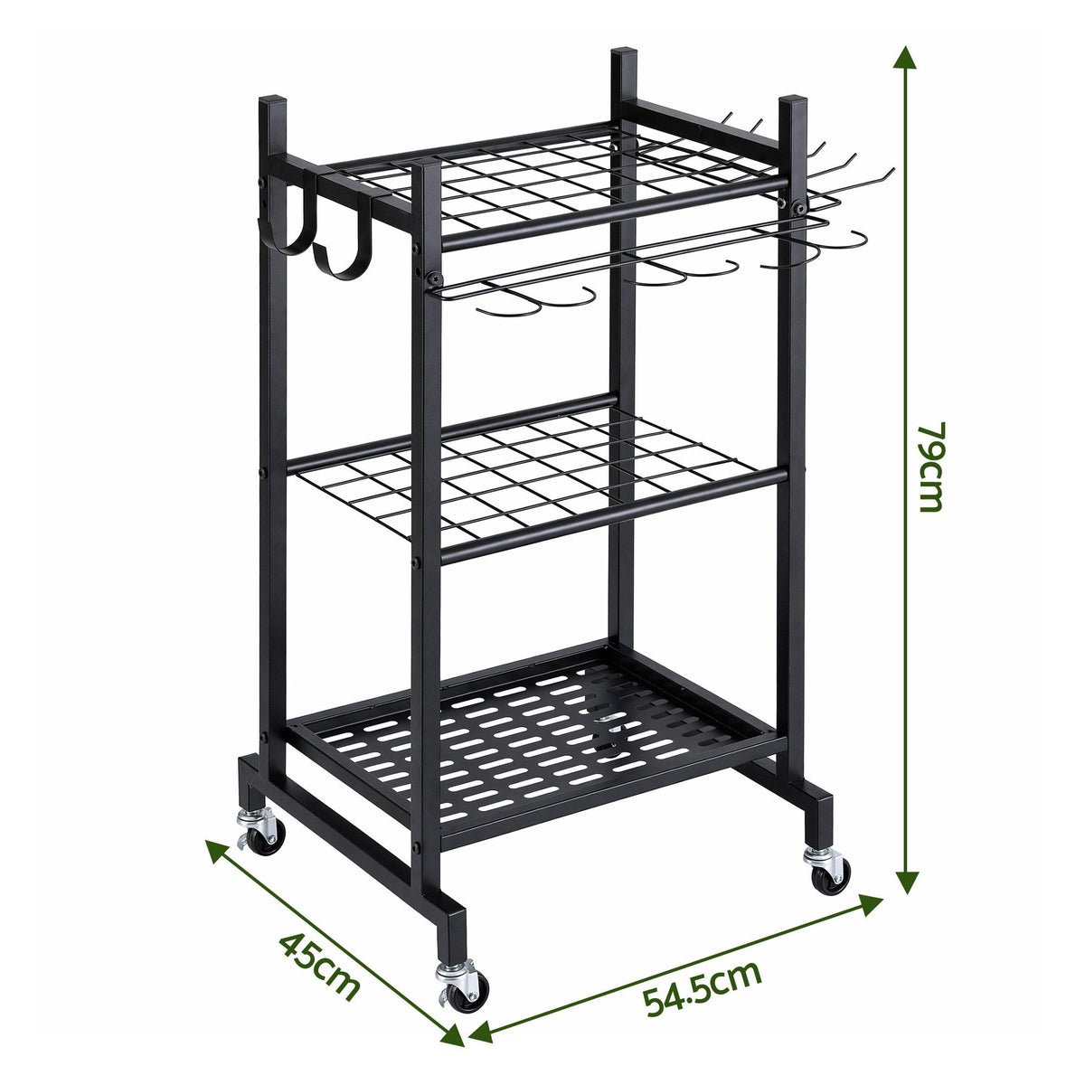 Garden Tool Organizer with Wheels Heavy Duty Garage Yard Storage Cart