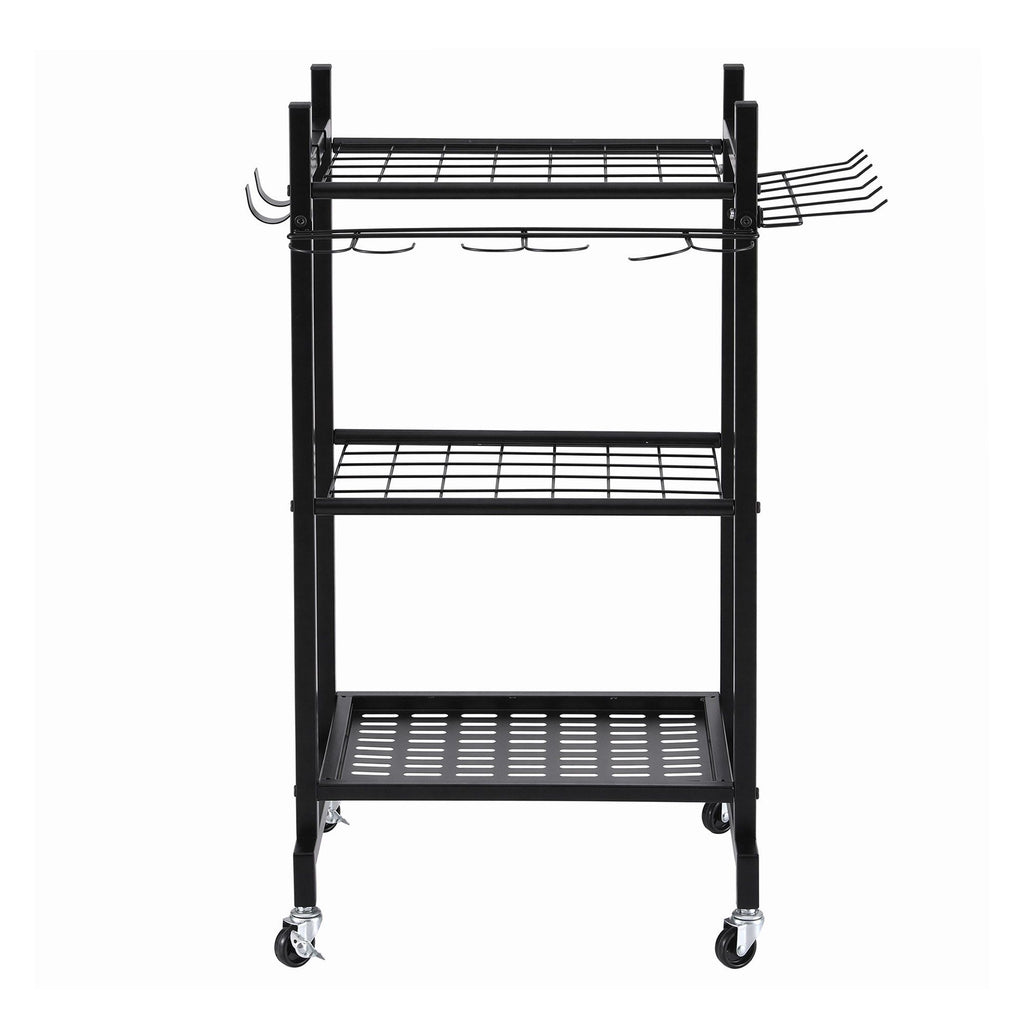 Garden Tool Organizer with Wheels Heavy Duty Garage Yard Storage Cart