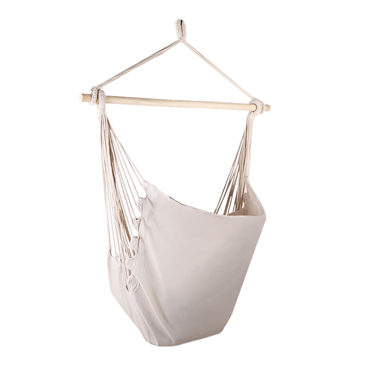 Hammock Chair Outdoor Camping Hanging Hammocks Cushion Pillow Cream