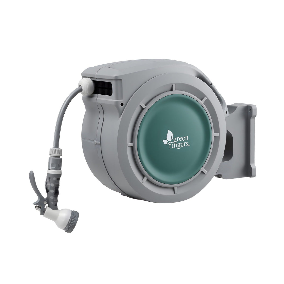 10m Retractable Water Hose Reel, Wall Mounted Garden Hose 9-Pattern Nozzle