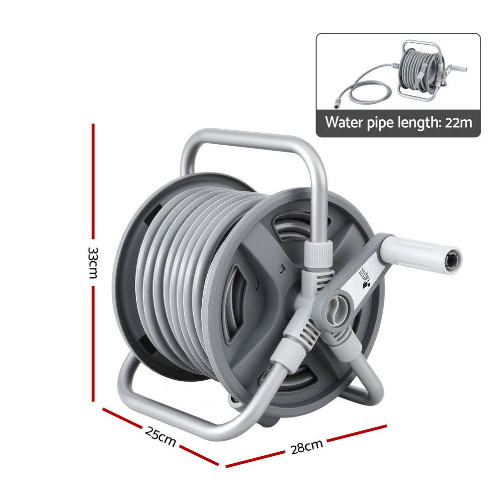 20m Retractable Garden Hose Reel Heavy Duty 1/2" Hose Auto Rewind