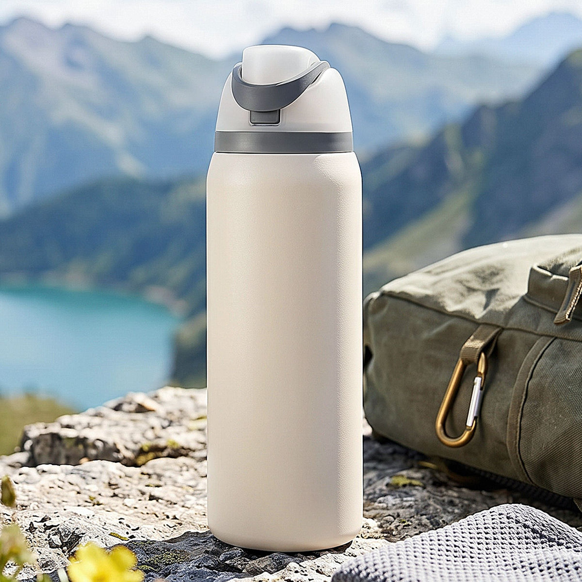 950ML Insulated Water Bottle with Straw Stainless Steel Drink Bottle