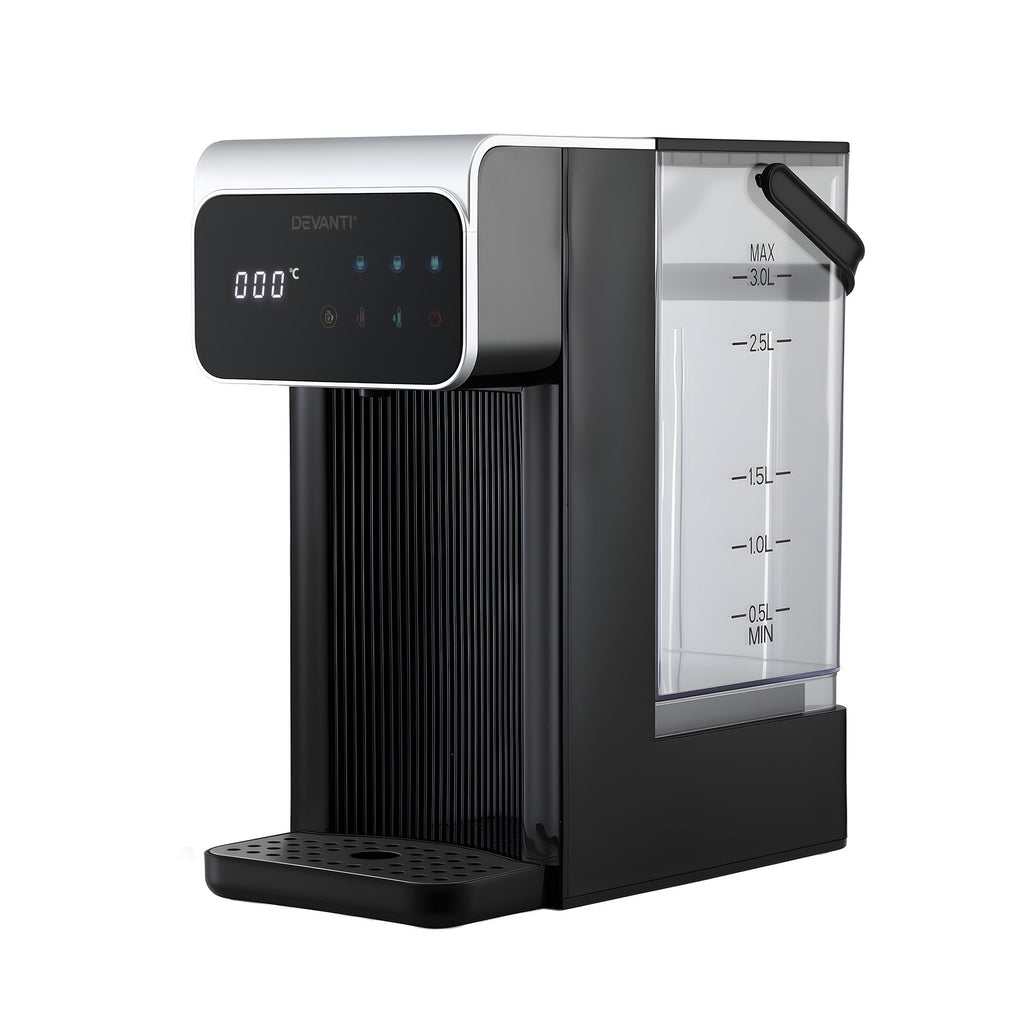 Instant Hot Water Dispenser 3L Heating Kettle 2400W Touch Control Water Black