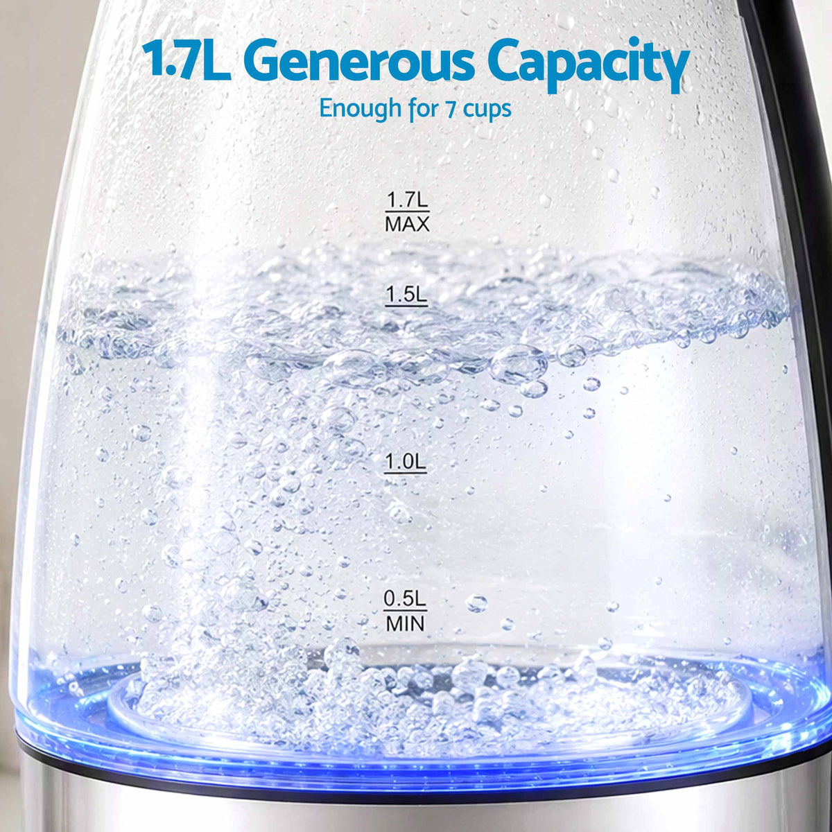 1.7L Glass Electric Kettle