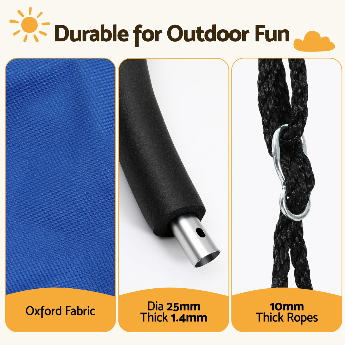 Tree Swing Hammock 100cm for Backyard Porch Outside Playground
